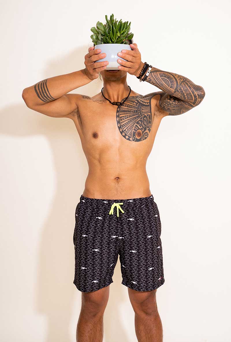 Short de bain Homme Artistique Noir - Aulala X Lorieux