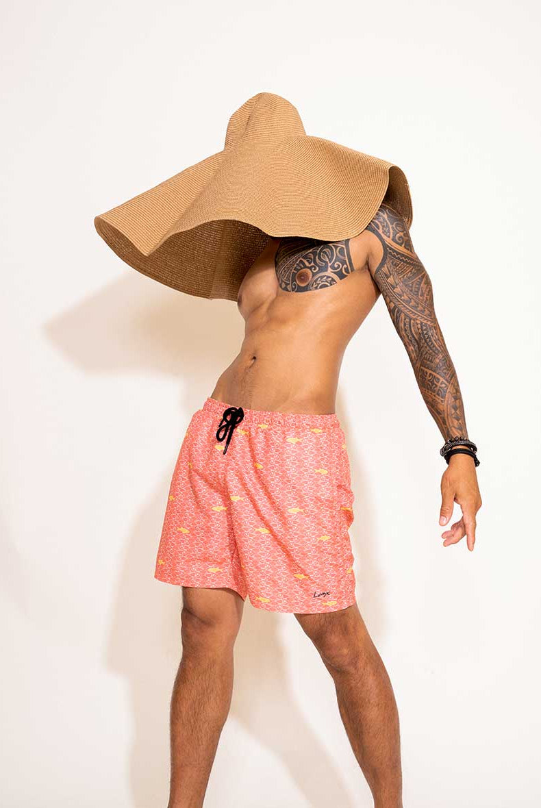 Short de bain Homme Artistique Rose - Aulala X Lorieux