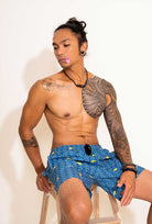 Short de bain Homme Artistique Bleu - Aulala X Lorieux 