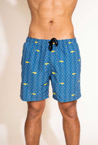 Short de bain Homme Bleu Motif Poissons - Aulala X Lorieux 
